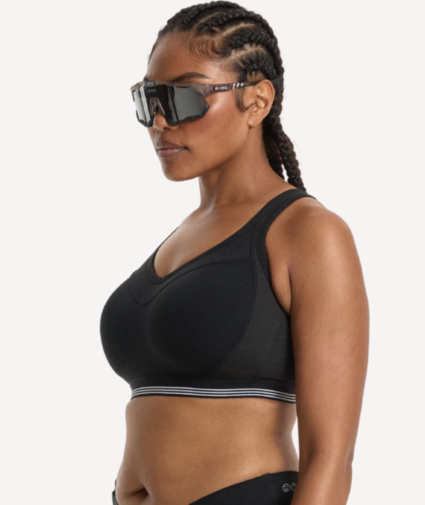Nala High Impact Wirefree Sports Bra - Licorice/Snow Cone