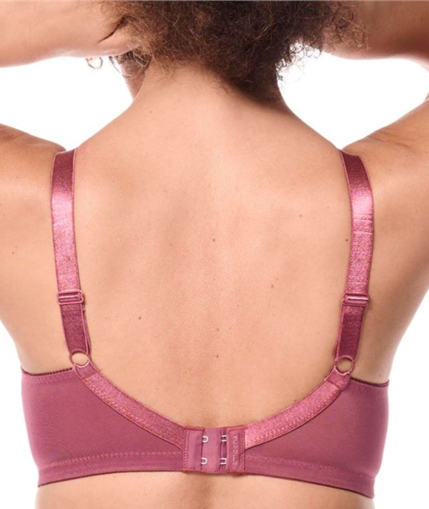Amoena Nancy Wire-Free Bra - Dark Rouge