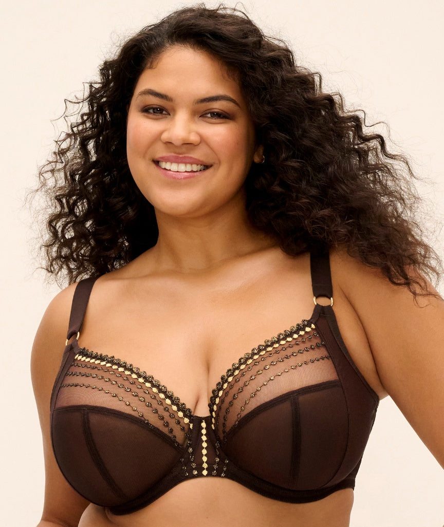 Elomi Matilda Underwired Plunge Bra - Gold Rush