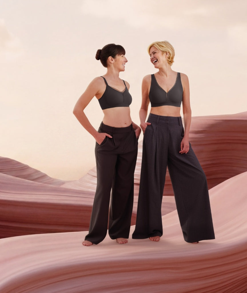Amoena Wave Magic Non-Wired Bra - Anthracite