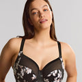 Sculptresse Bliss Full Cup Underwire Bra - Black/Floral