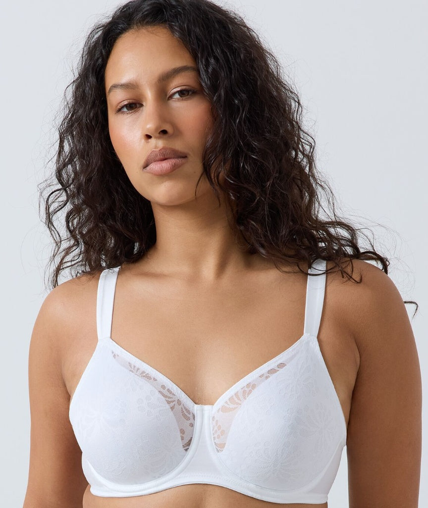 Triumph Lacy Minimizer Bra - White