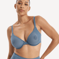 Nala Mesh Underwire Bra - Blue Steel