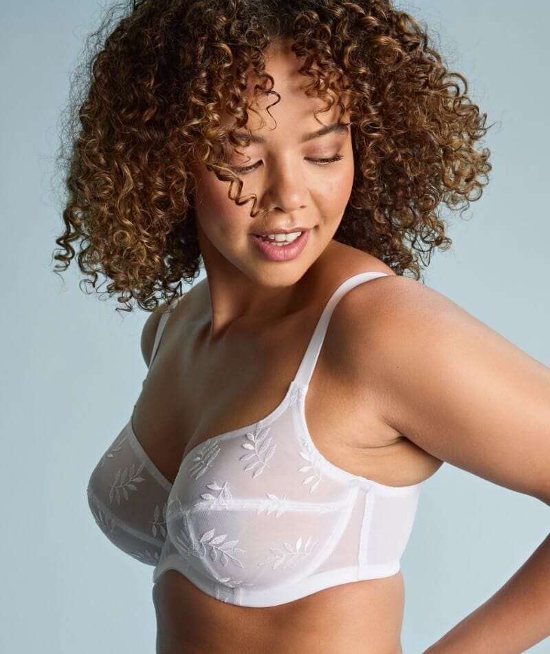 Panache Tango Underwired Balconnet Bra - White Bras 