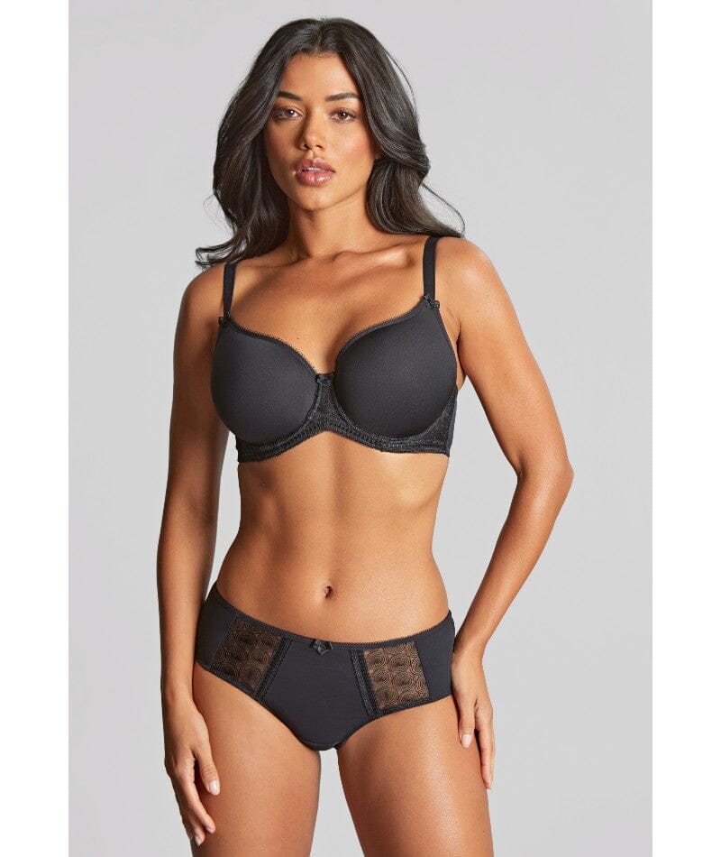 Panache Cari Moulded Spacer Underwired T-Shirt Bra - Black Bras 