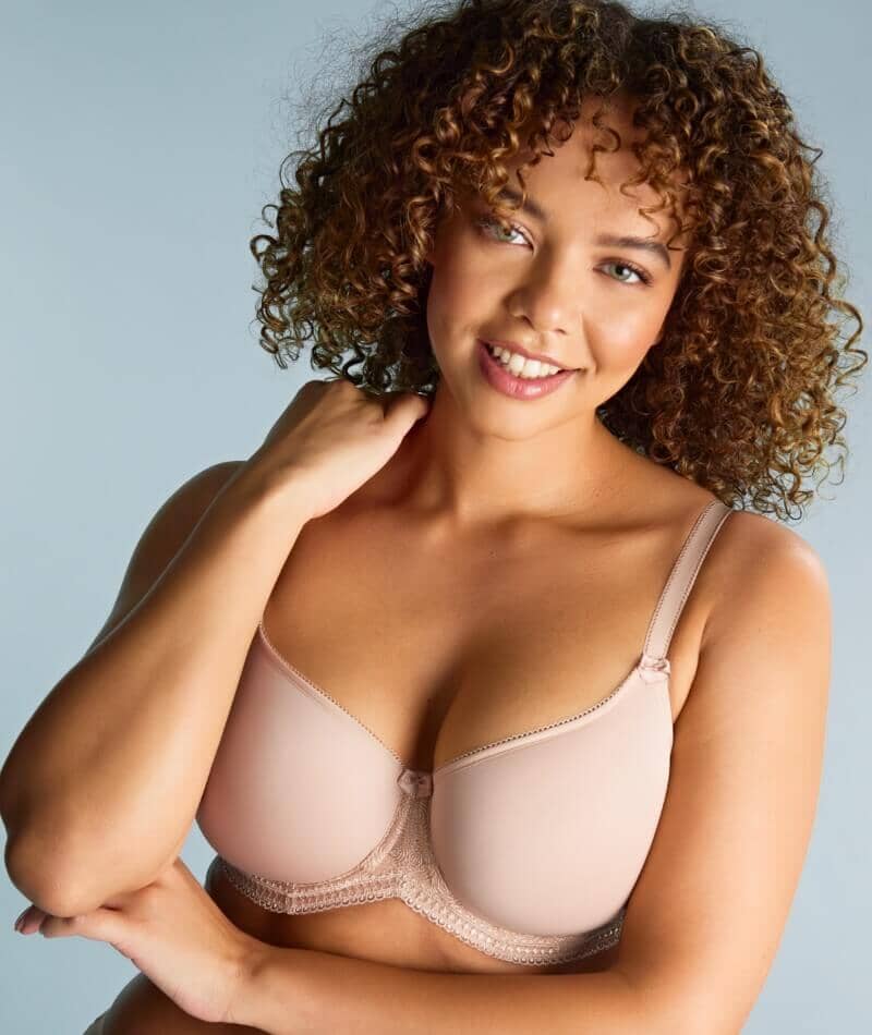Panache Cari Moulded Spacer Underwired T-Shirt Bra - Champagne Bras 