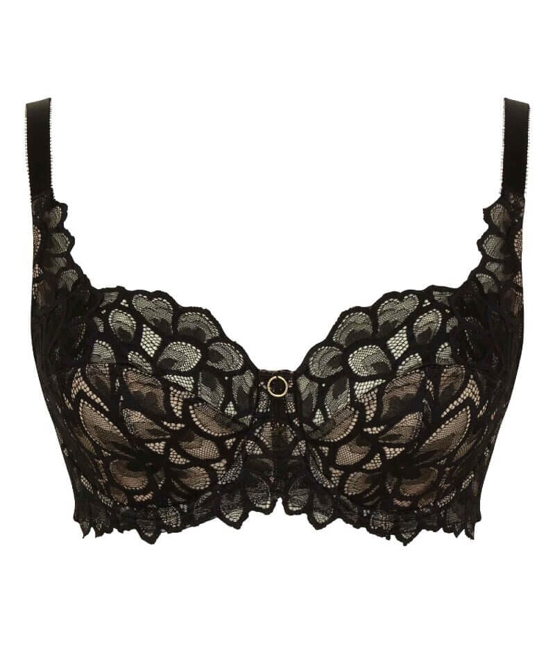 Panache Allure Underwired Full Cup Bra - Black/Latte 