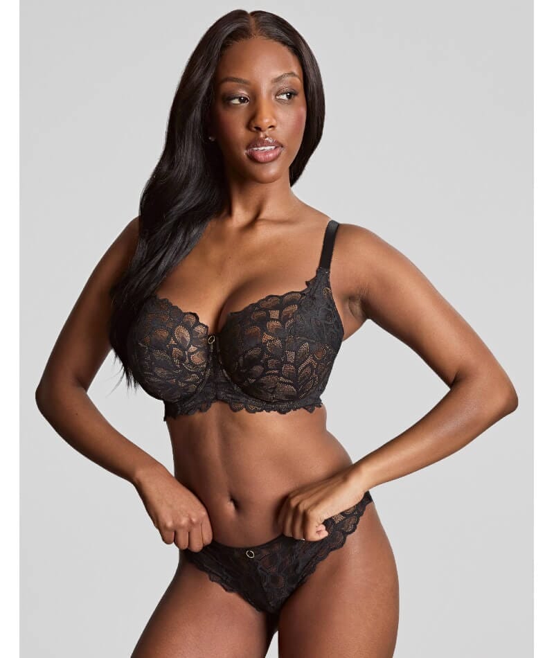 Panache Allure Underwired Full Cup Bra - Black/Latte Bras 