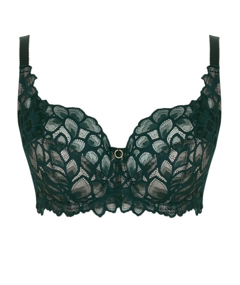 Panache Allure Underwired Full Cup Bra - Forest Green Bras 