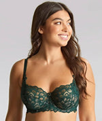 Panache Allure Underwired Full Cup Bra - Forest Green Bras 