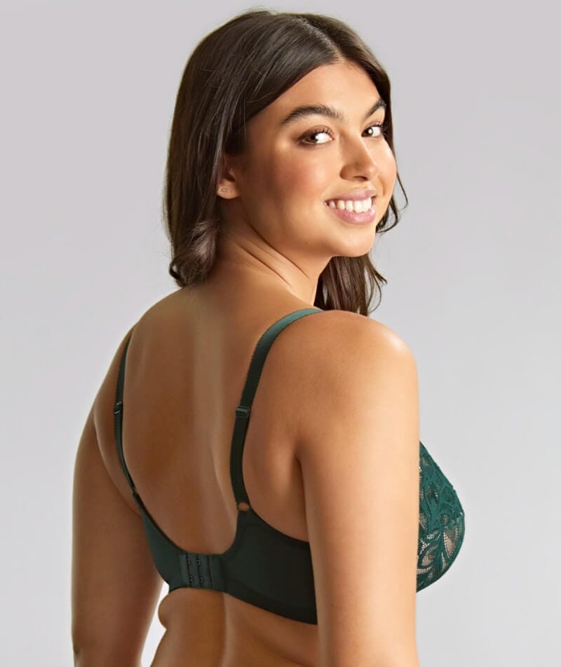 Panache Allure Underwired Full Cup Bra - Forest Green Bras 