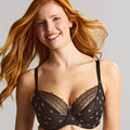 Panache Blossom Balconnet Bra - Black