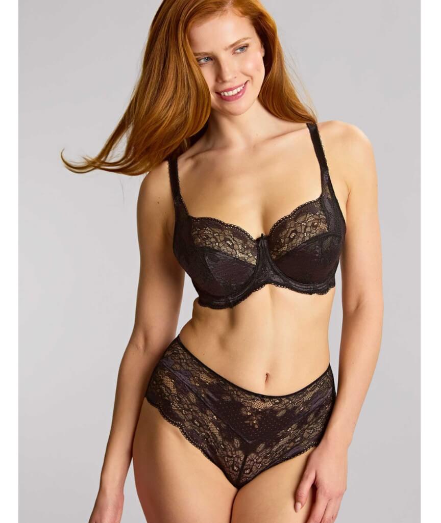Panache Clara Deep Brief - Charcoal/Black