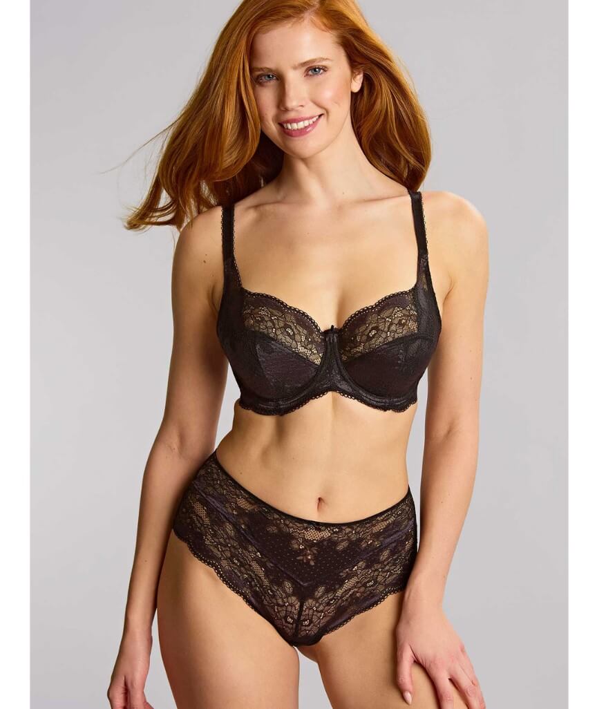 Panache Clara Deep Brief - Charcoal/Black