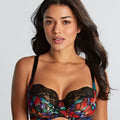 Panache Nina Underwired Balconette Bra - Black/Floral