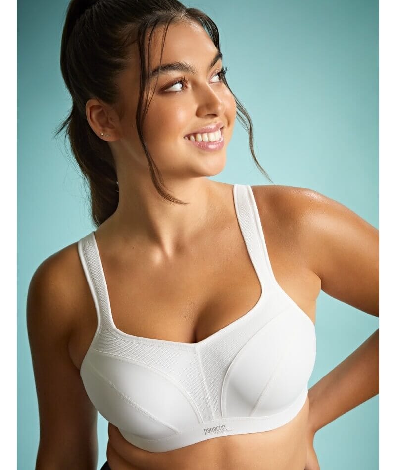 Panache Sport Power Underwired Sports Bra - White Bras 