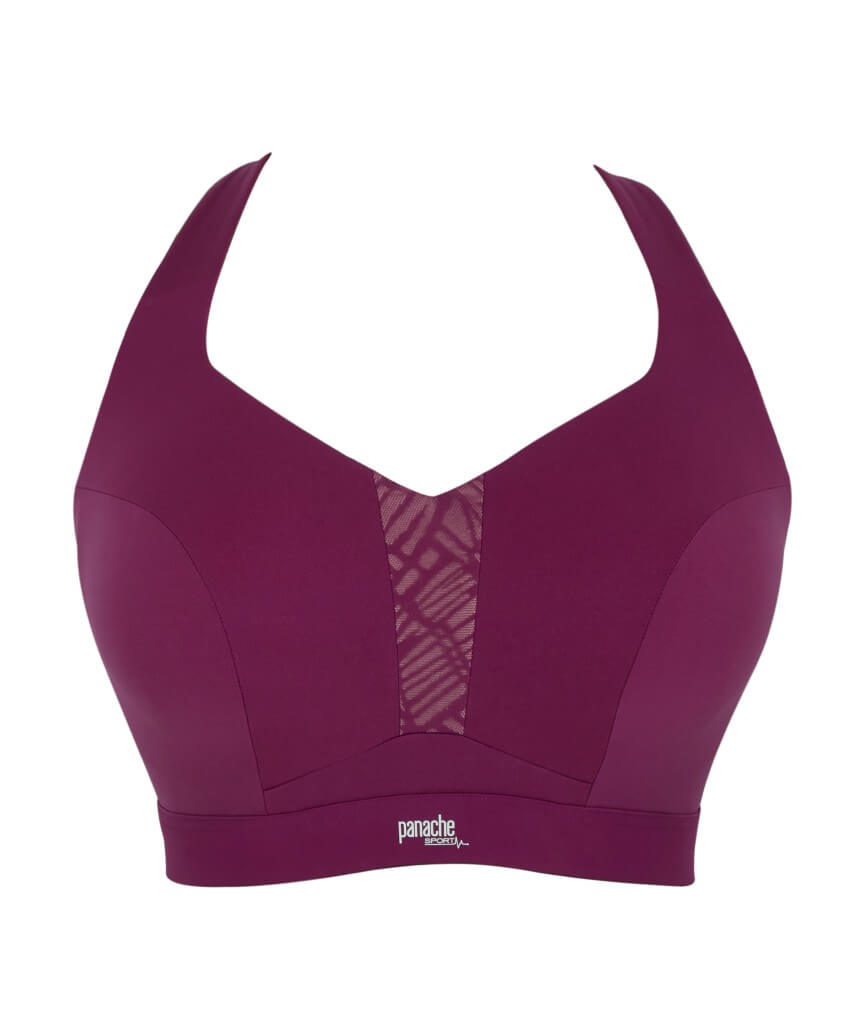 Panache Sport Endurance Ultra Perform Non Padded Underwire Sports Bra - Berry/Chalk