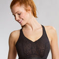 Panache Sport Endurance Ultra Perform Non Padded Underwire Sports Bra - Black/Latte