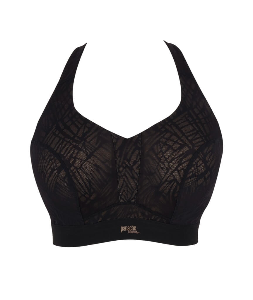 Panache Sport Endurance Ultra Perform Non Padded Underwire Sports Bra - Black/Latte