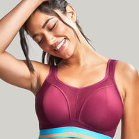 Panache Sport Longline Wire-free Sports Bra - Cranberry