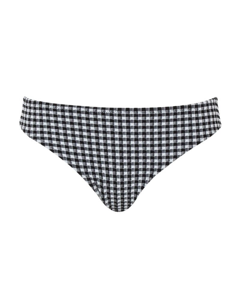 Panache Swimwear Gingham Classic Brief - Black Gingham Swim 