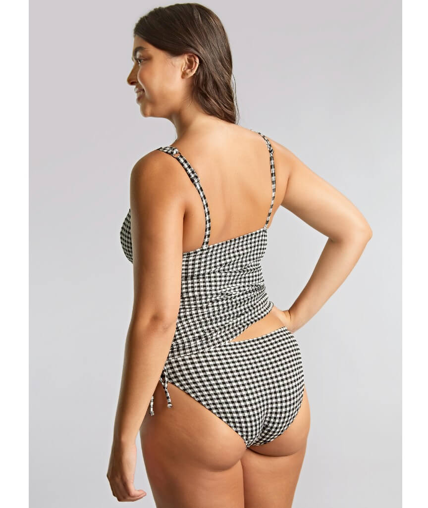 Panache Swimwear Gingham Iris Balconnet Underwired Tankini - Black Gingham