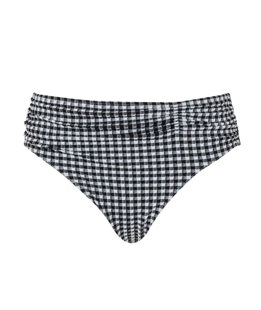 Panache Swimwear Gingham Midi Pant - Black Gingham