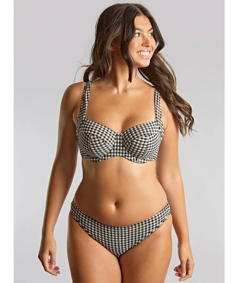 Panache Swimwear Gingham Olivia Underwire Full Cup Bikini - Black Gingham Swim 