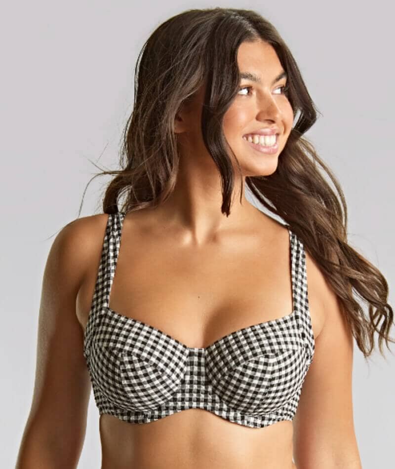 Panache Swimwear Gingham Olivia Underwire Full Cup Bikini - Black Gingham Swim 