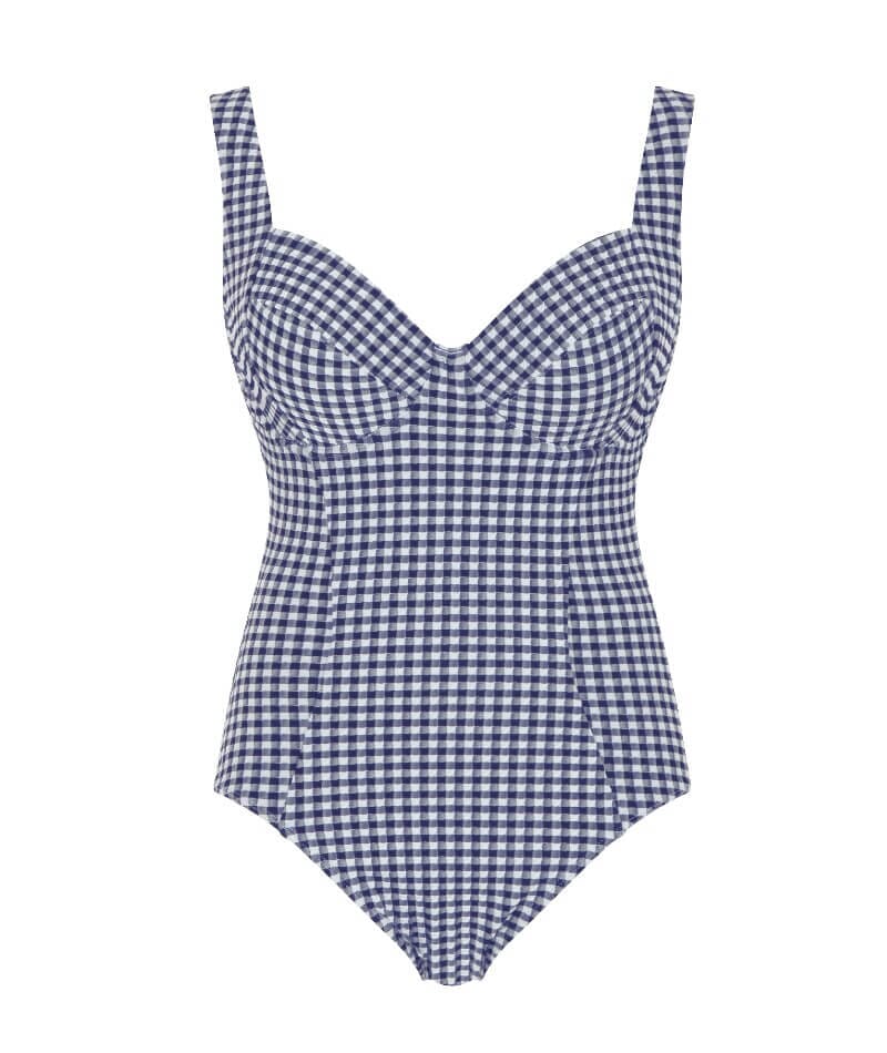 Panache Swimwear Gingham Paloma Balconnet Underwire One Piece Swimsuit ...