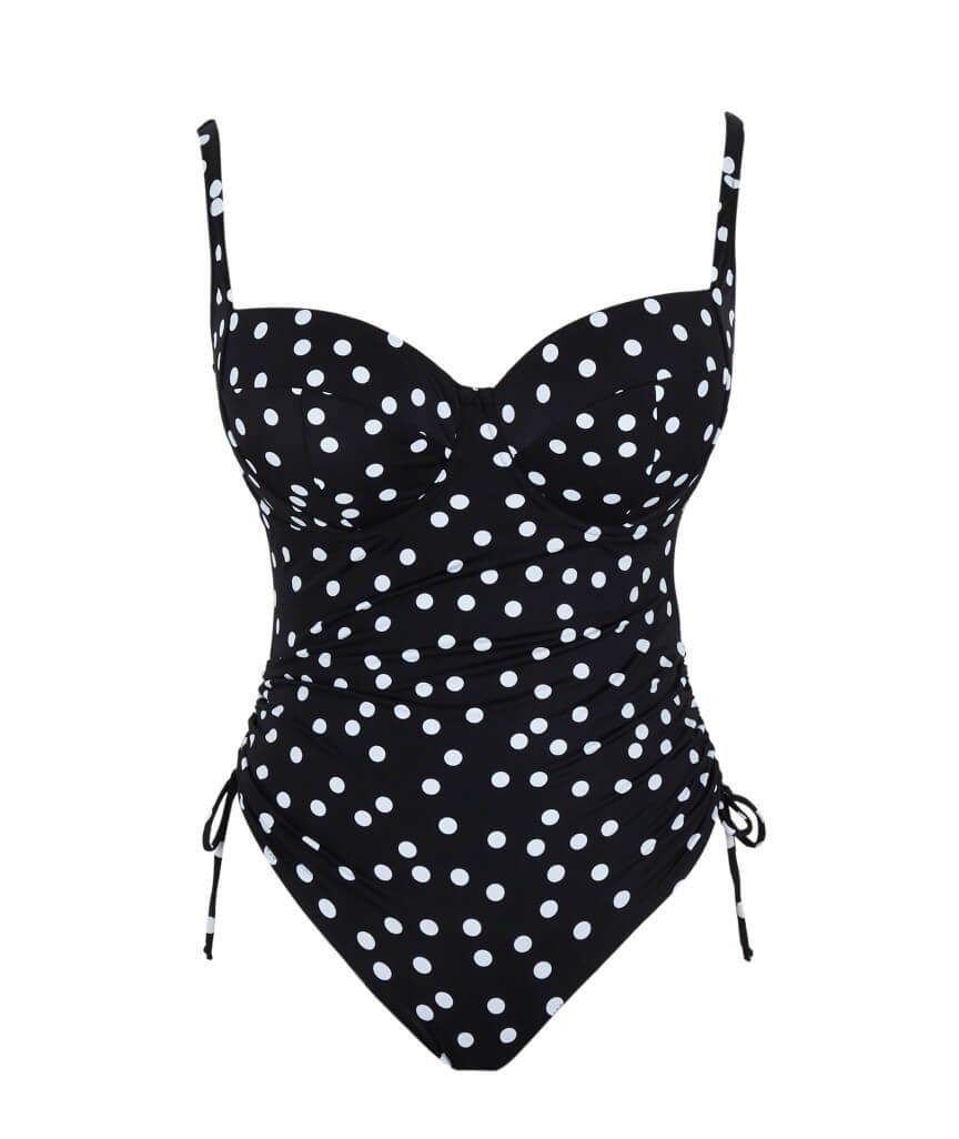 Panache Swimwear Isabella Polka Dot Balcony One Piece Swimsuit - Polka Dot Print