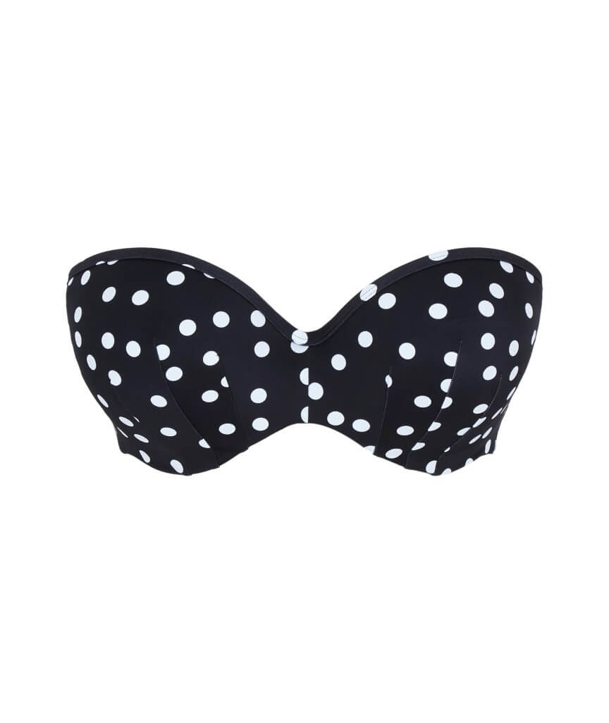 Panache Swimwear Scarlett - Bandeau Underwired Bikini Top- Polka Dot Print