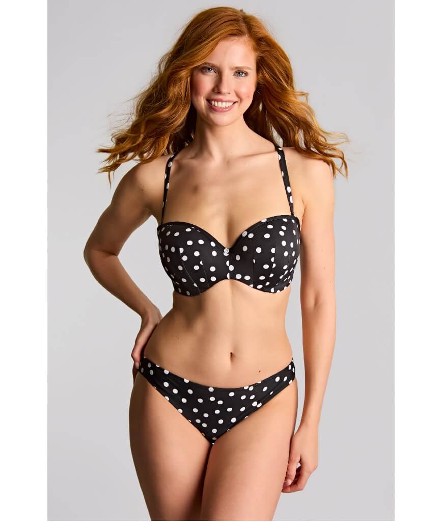 Panache Swimwear Scarlett - Bandeau Underwired Bikini Top- Polka Dot Print