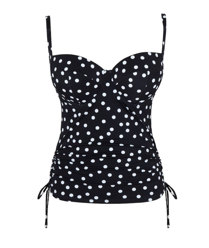 Panache Swimwear Sienna Balcony Underwired Tankini - Polka Dot Print