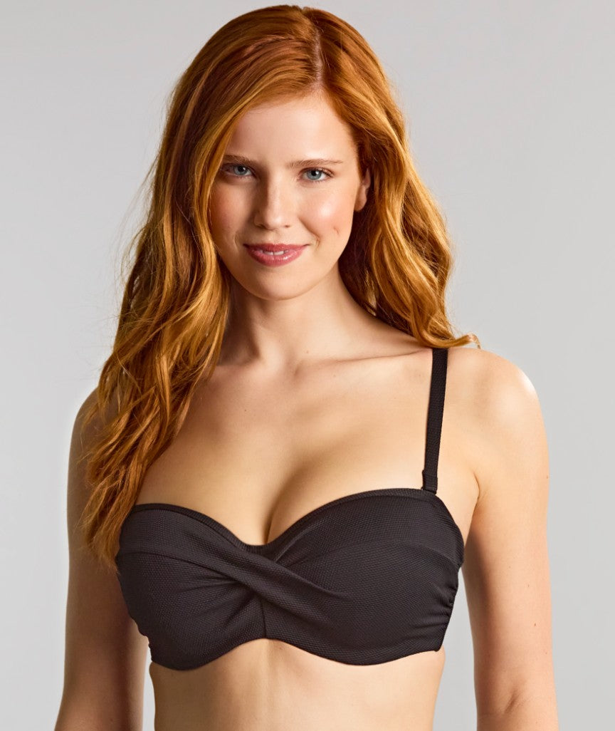 Panache Swimwear Spirit Ella Twist Bandeau Bikini - Black