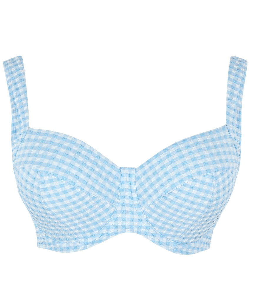 Panache Swimwear Gingham Olivia Underwire Full Cup Bikini - Sky Blue Gingham