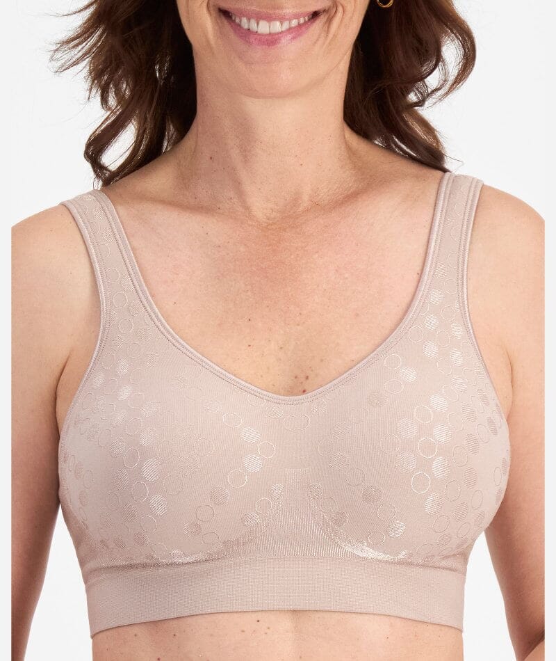 Playtex Comfort Revolution Contour Dot Wire-free 2 Pack Bra - Evening Blush/White Bras 