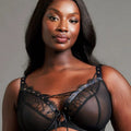 Scantilly Laced Up Plunge Bra - Black