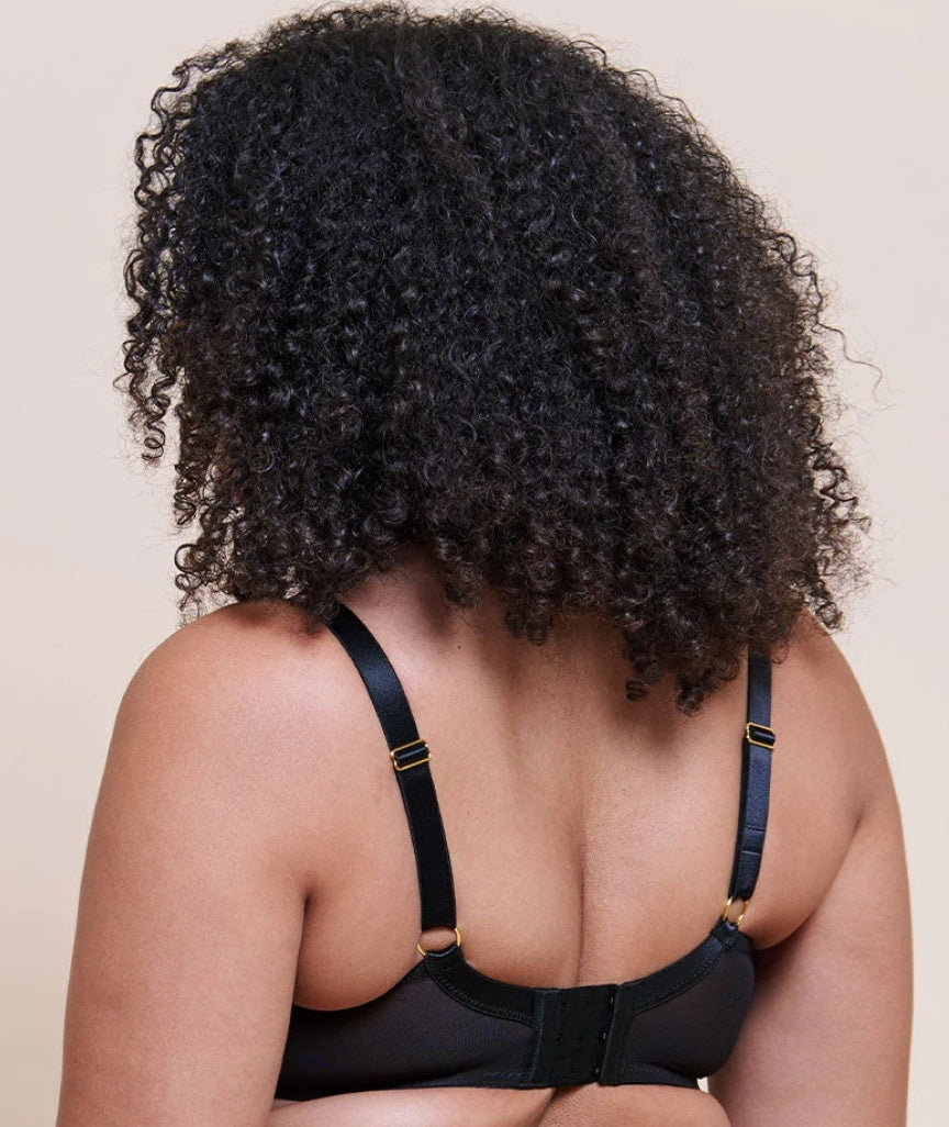 Curvy Kate Boost Lace Balcony Bra - Black/Gold