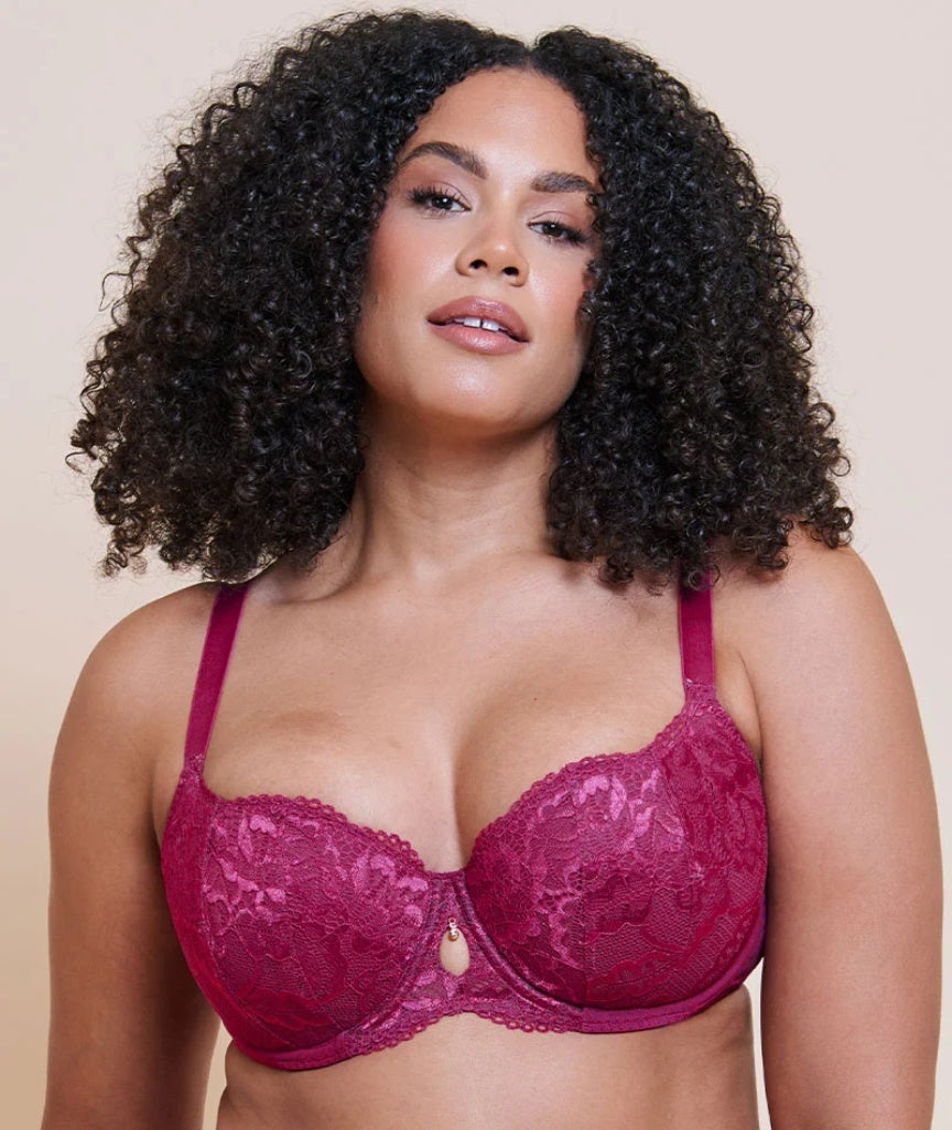 Curvy Kate Boost Sweetheart Padded Balcony Bra - Magenta Pink
