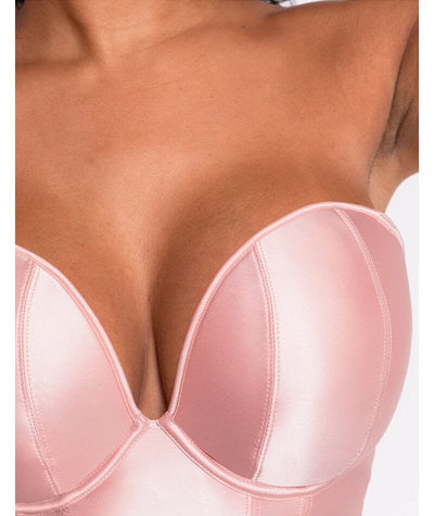 Scantilly Classique Plunge Padded Strapless Bodysuit - Powdery Pink Bodysuits & Basques