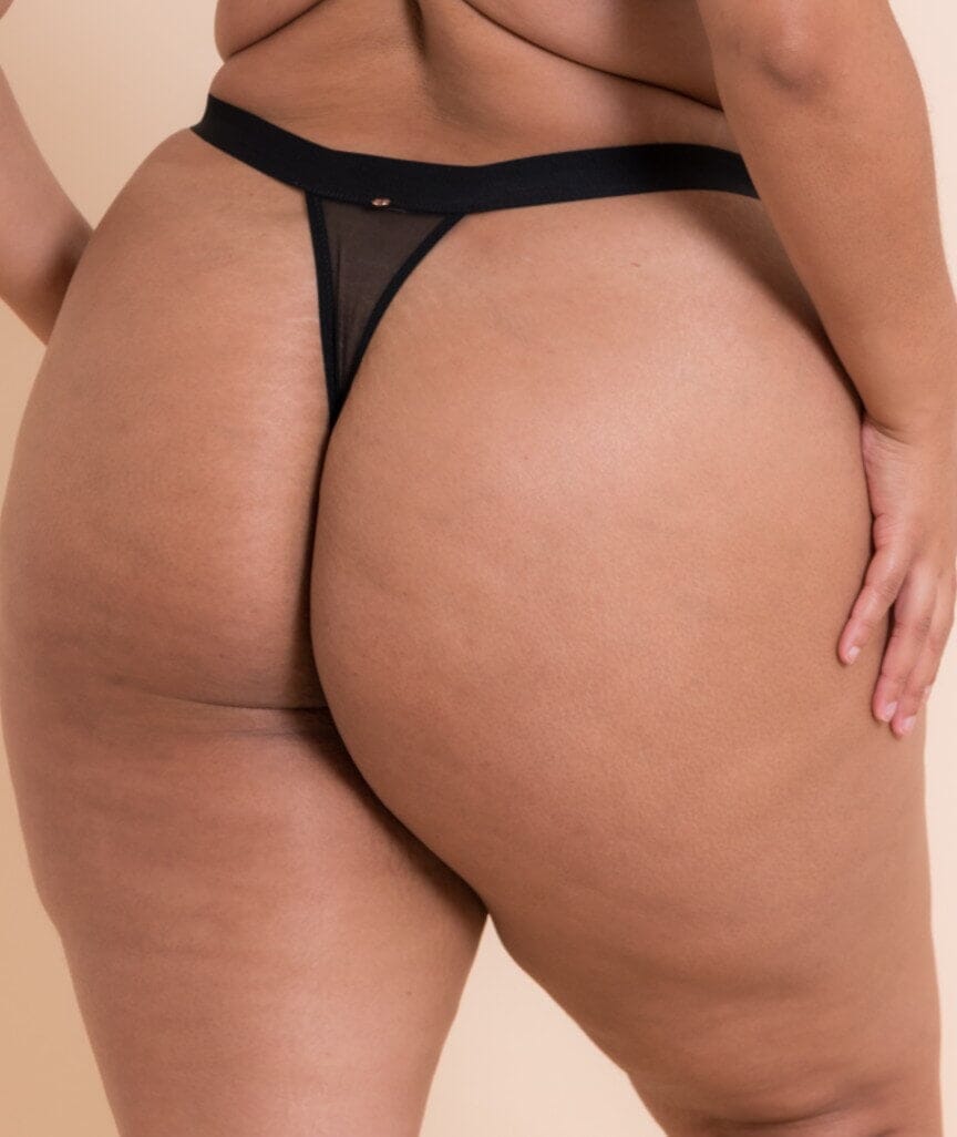 Scantilly Harnessed Thong - Black Knickers 
