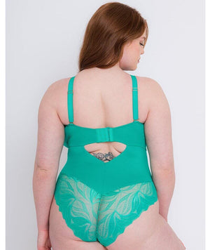 Scantilly Indulgence Stretch Lace Bodysuit - Jade Green Bodysuits & Basques 