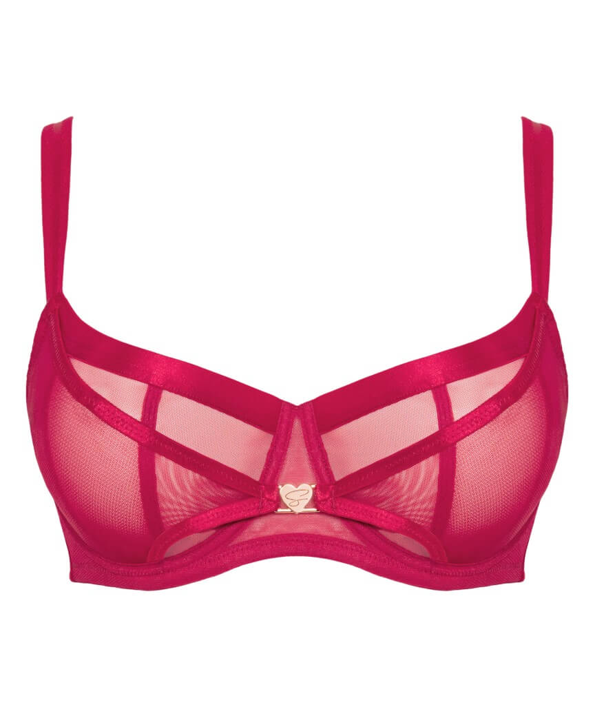 Scantilly Loved Up Balcony Bra - Crimson