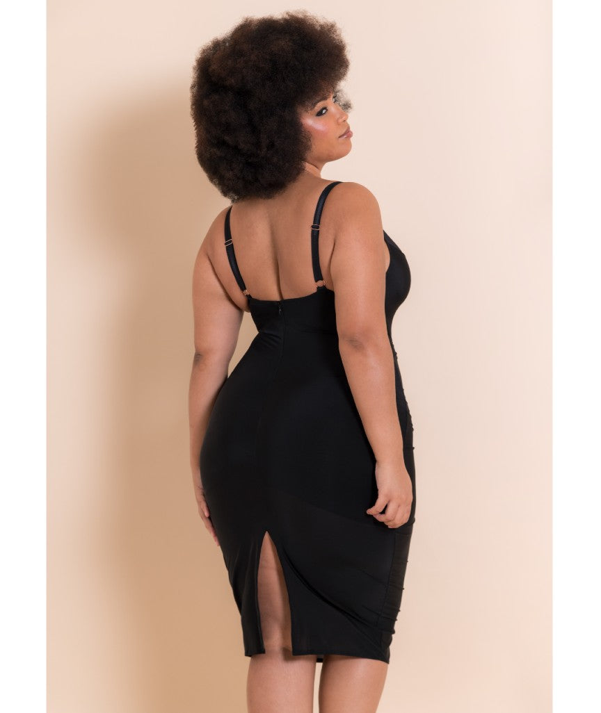 Scantilly Mirage Wired Plunge Slip Dress - Black