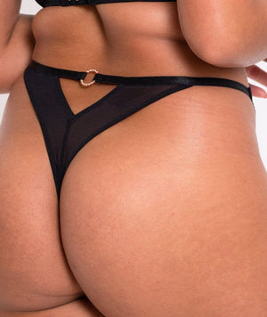 Scantilly Ornate Thong - Black Knickers 