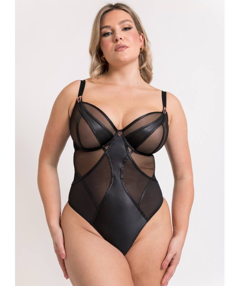 Scantilly Suspense Plunge Bodysuit - Black Bodysuits & Basques 