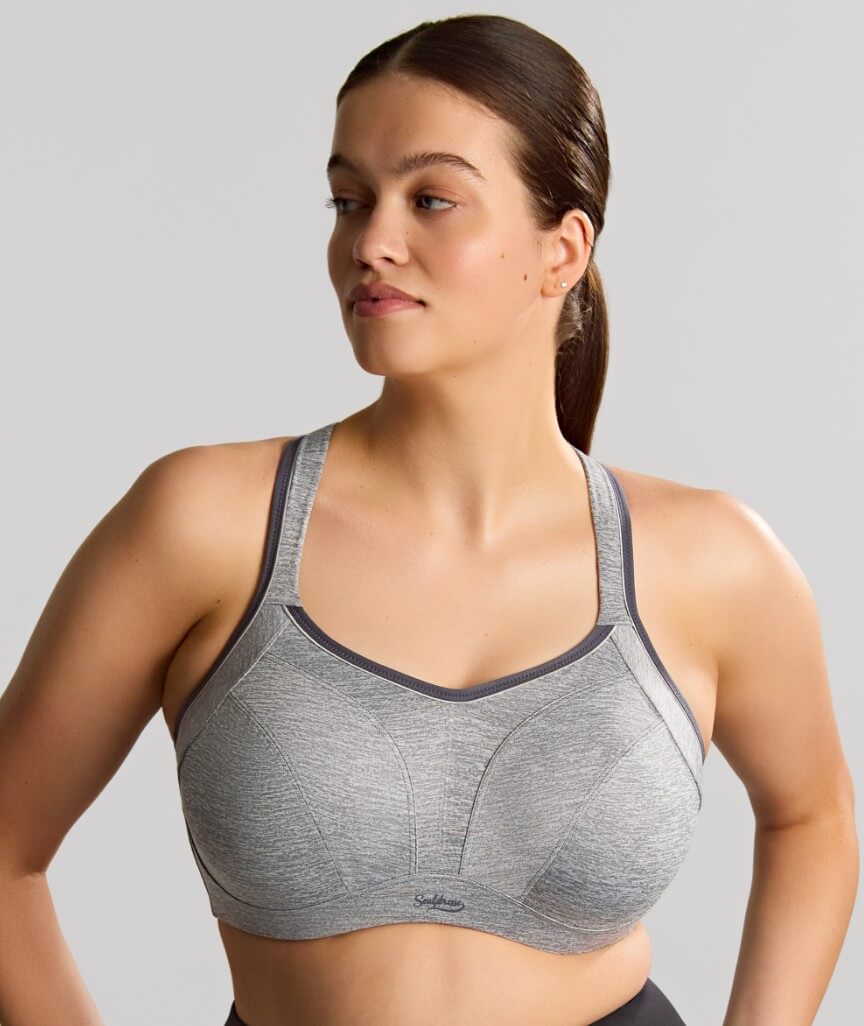 Sculptresse Activate Non Padded Underwired Sports Bra - Charcoal Marle