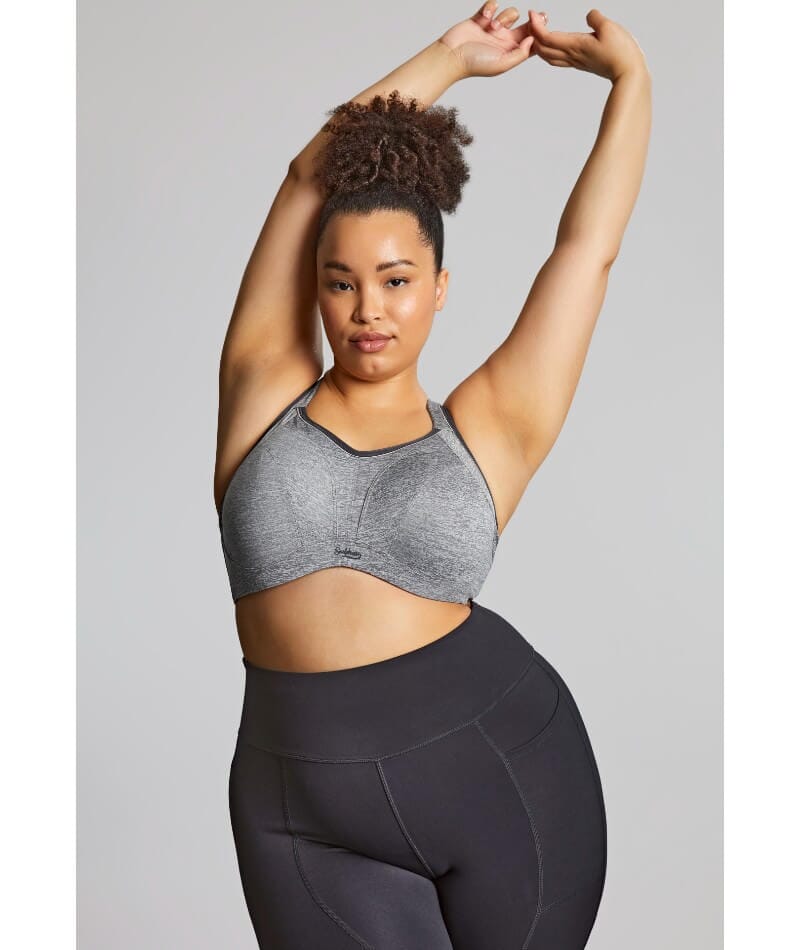 Sculptresse Activate Non Padded Underwired Sports Bra - Charcoal Marle Bras 