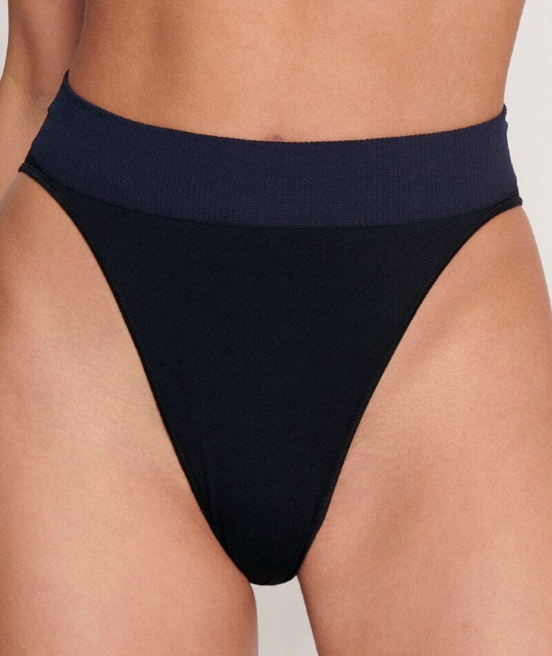 Sloggi Ever Infused Aloe High Leg Brief - Black - Curvy